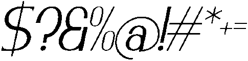 Gradonia Italic otf (400) Font OTHER CHARS