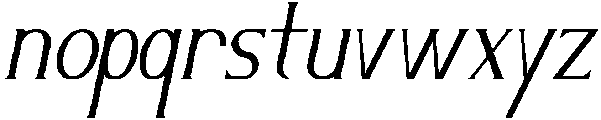 Gradonia Italic otf (400) Font LOWERCASE