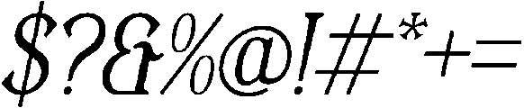 Gradual Adapty Italic otf (400) Font OTHER CHARS