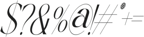 Gradually Reduced Italic otf (400) Font OTHER CHARS