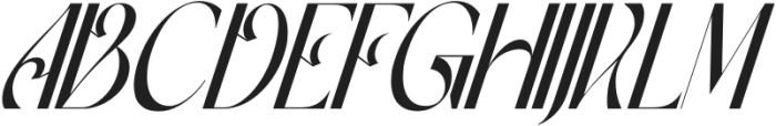 Gradually Reduced Italic otf (400) Font UPPERCASE