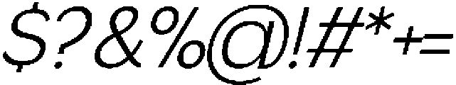 Gradvis Extra Light Italic otf (200) Font OTHER CHARS