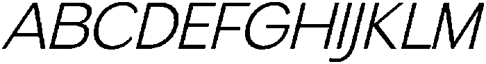 Gradvis Extra Light Italic otf (200) Font UPPERCASE