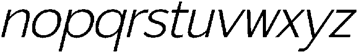 Gradvis Extra Light Italic otf (200) Font LOWERCASE