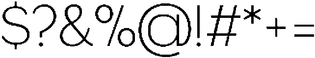 Gradvis Thin otf (100) Font OTHER CHARS