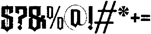 Graen Metal Rough otf (400) Font OTHER CHARS