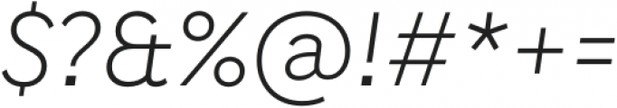 Grafical ExtraLight Italic otf (200) Font OTHER CHARS