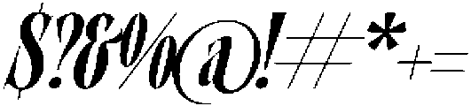 Grafistye Italic otf (400) Font OTHER CHARS