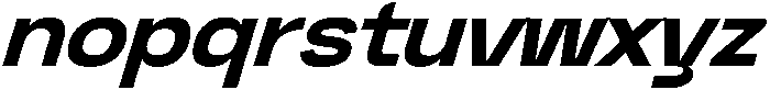 Graftyne Bold Expanded Italic otf (700) Font LOWERCASE