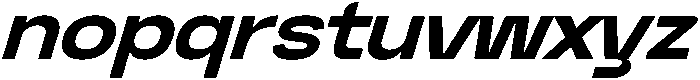 Graftyne Bold Ext Expan Italic otf (700) Font LOWERCASE