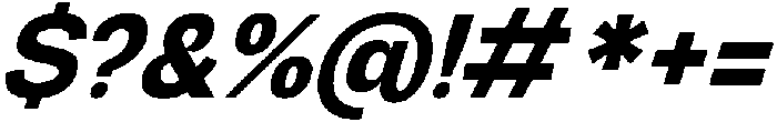 Graftyne Bold Semi Cond Italic otf (700) Font OTHER CHARS