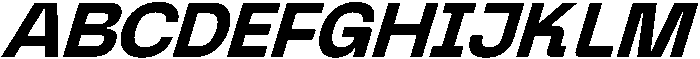 Graftyne Bold Semi Expan Italic otf (700) Font UPPERCASE