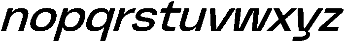 Graftyne Medium Semi Expan Italic otf (500) Font LOWERCASE