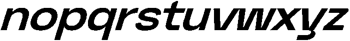 Graftyne Semi Bold Expanded Italic otf (600) Font LOWERCASE