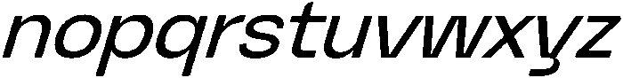 Graftyne Semi Expan Italic otf (400) Font LOWERCASE
