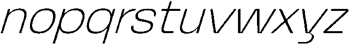 Graftyne Thin Semi Expan Italic otf (100) Font LOWERCASE