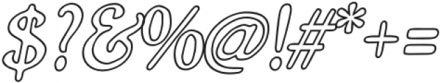 GrandBaronOutline-Italic otf (400) Font OTHER CHARS