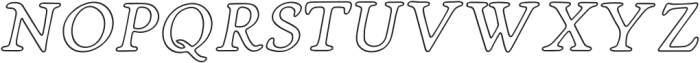 GrandBaronOutline-Italic otf (400) Font UPPERCASE