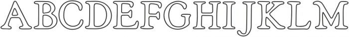 GrandBaronOutline-Regular otf (400) Font UPPERCASE
