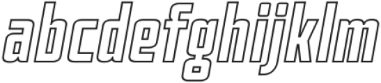 GrandOutlineItalic otf (400) Font LOWERCASE