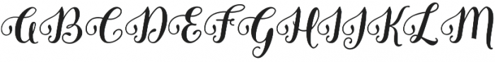 Granville Script otf (400) Font UPPERCASE