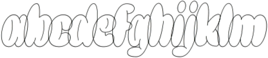 Graphy Outline otf (400) Font LOWERCASE