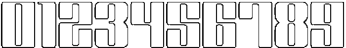 Gravitor Outline Regular otf (400) Font OTHER CHARS