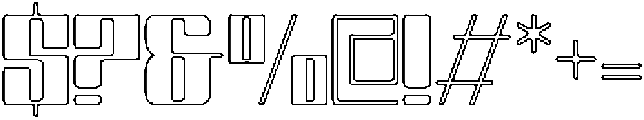 Gravitor Outline Regular otf (400) Font OTHER CHARS