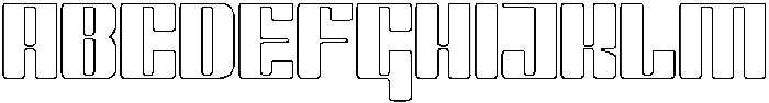 Gravitor Outline Regular otf (400) Font UPPERCASE