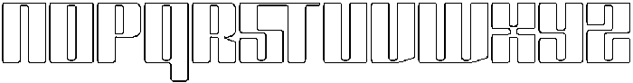 Gravitor Outline Regular otf (400) Font UPPERCASE