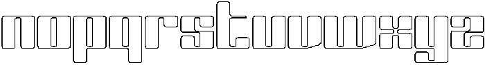 Gravitor Outline Regular otf (400) Font LOWERCASE