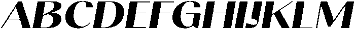 Gravontis Extra Bold Expanded Italic otf (700) Font UPPERCASE