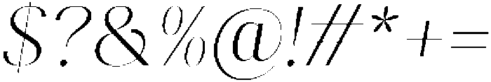 Gravontis Extra Light Italic otf (200) Font OTHER CHARS