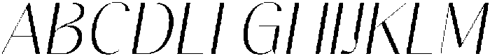 Gravontis Extra Light Italic otf (200) Font UPPERCASE
