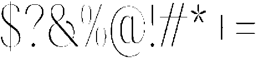 Gravontis Thin Condensed otf (100) Font OTHER CHARS