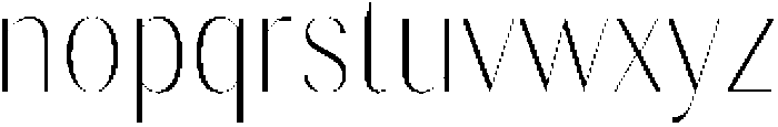 Gravontis Thin Semi Condensed otf (100) Font LOWERCASE