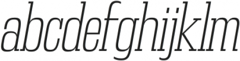 Gravtrac Condensed ExtraLight Italic otf (200) Font LOWERCASE