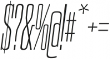 Gravtrac Crushed ExtraLight Italic otf (200) Font OTHER CHARS