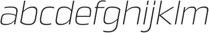 Great Escape ExtraLight Italic otf (200) Font LOWERCASE