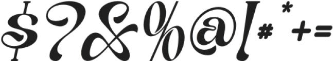 GreatWarrior-Italic otf (400) Font OTHER CHARS