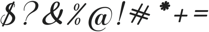 Greating Italic Regular otf (400) Font OTHER CHARS