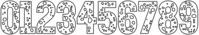 Greeka Holey Outline otf (400) Font OTHER CHARS