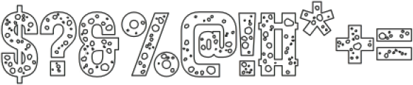 Greeka Holey Outline otf (400) Font OTHER CHARS