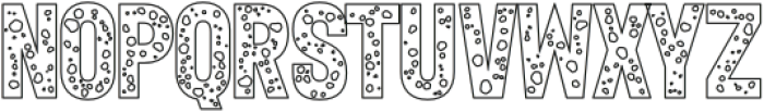 Greeka Holey Outline otf (400) Font LOWERCASE
