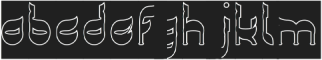 Green Tea-Hollow-Inverse otf (400) Font LOWERCASE