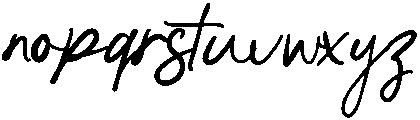 Gregory Bouchet Regular otf (400) Font LOWERCASE