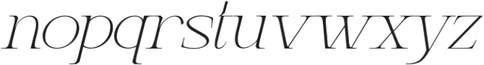 Gretha ExtraLight Italic otf (200) Font LOWERCASE