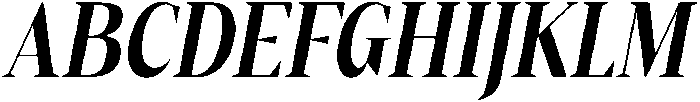 Gretha Serif Bold Condensed Italic otf (700) Font UPPERCASE