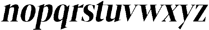Gretha Serif Bold Condensed Italic otf (700) Font LOWERCASE