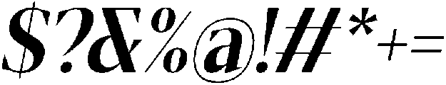 Gretha Serif Bold Semi Condensed Italic otf (700) Font OTHER CHARS
